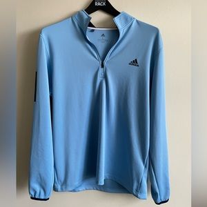 Men’s adidas 3 Stripe midweight layering golf 1/4 zip